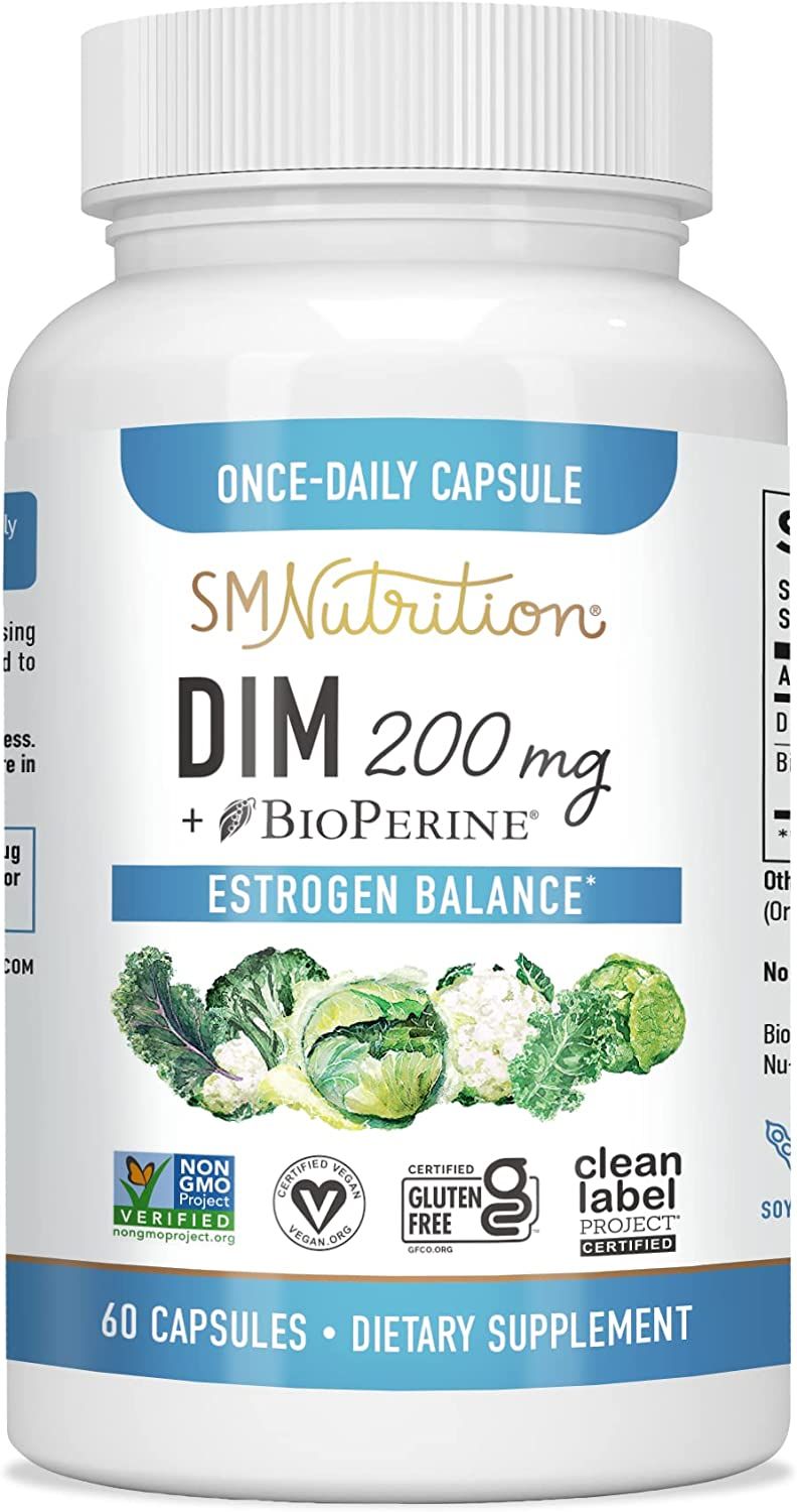 DIM Supplement 200mg | Estrogen Balance for Women & Men | Hormone Balance, Hormonal Acne Suppleme... | Amazon (US)