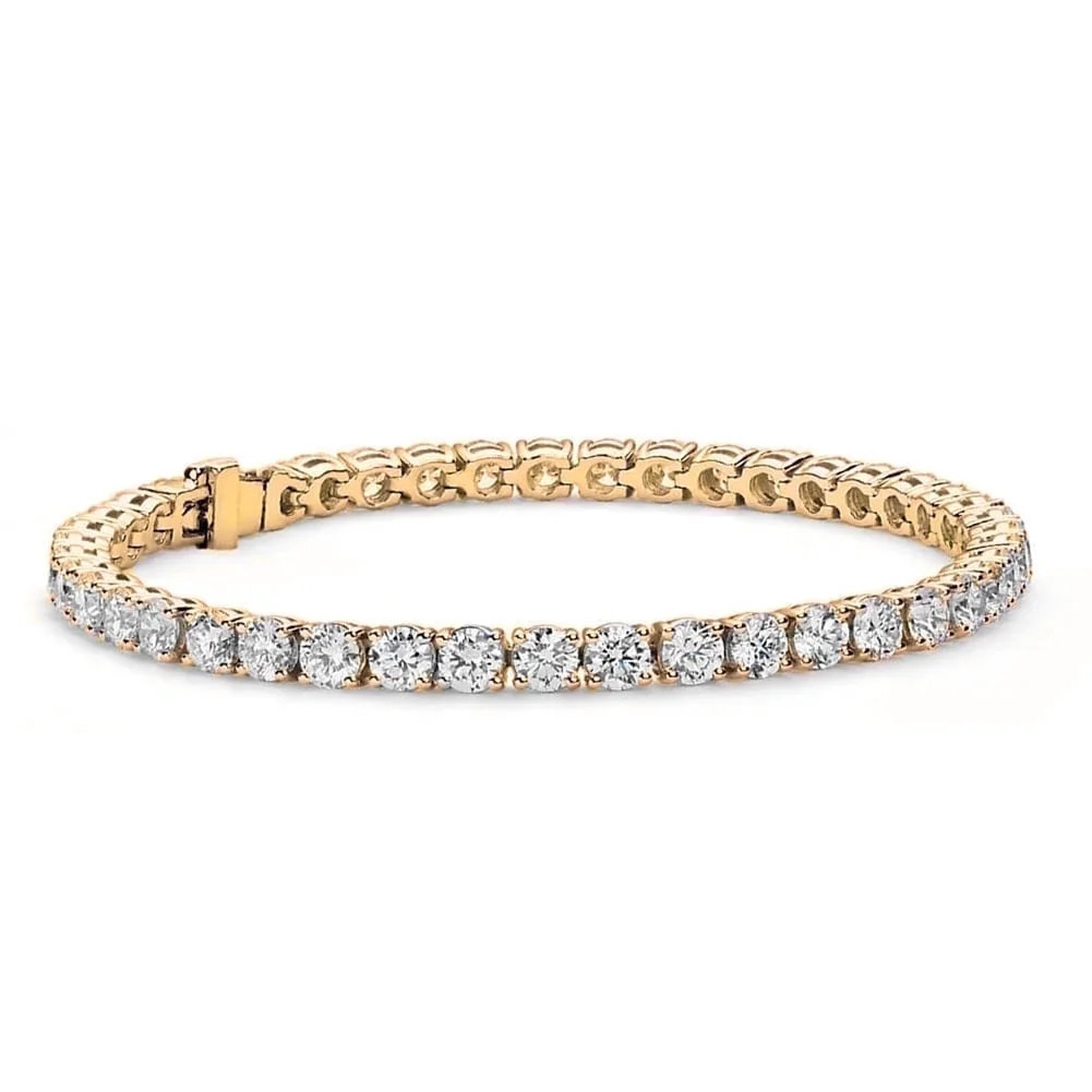 Cate & Chloe Olivia 18k Yellow Gold Plated Tennis Bracelet With Simulated Diamond Crystals for Wo... | Walmart (US)