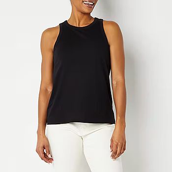 a.n.a Womens Round Neck Sleeveless Tank Top | JCPenney
