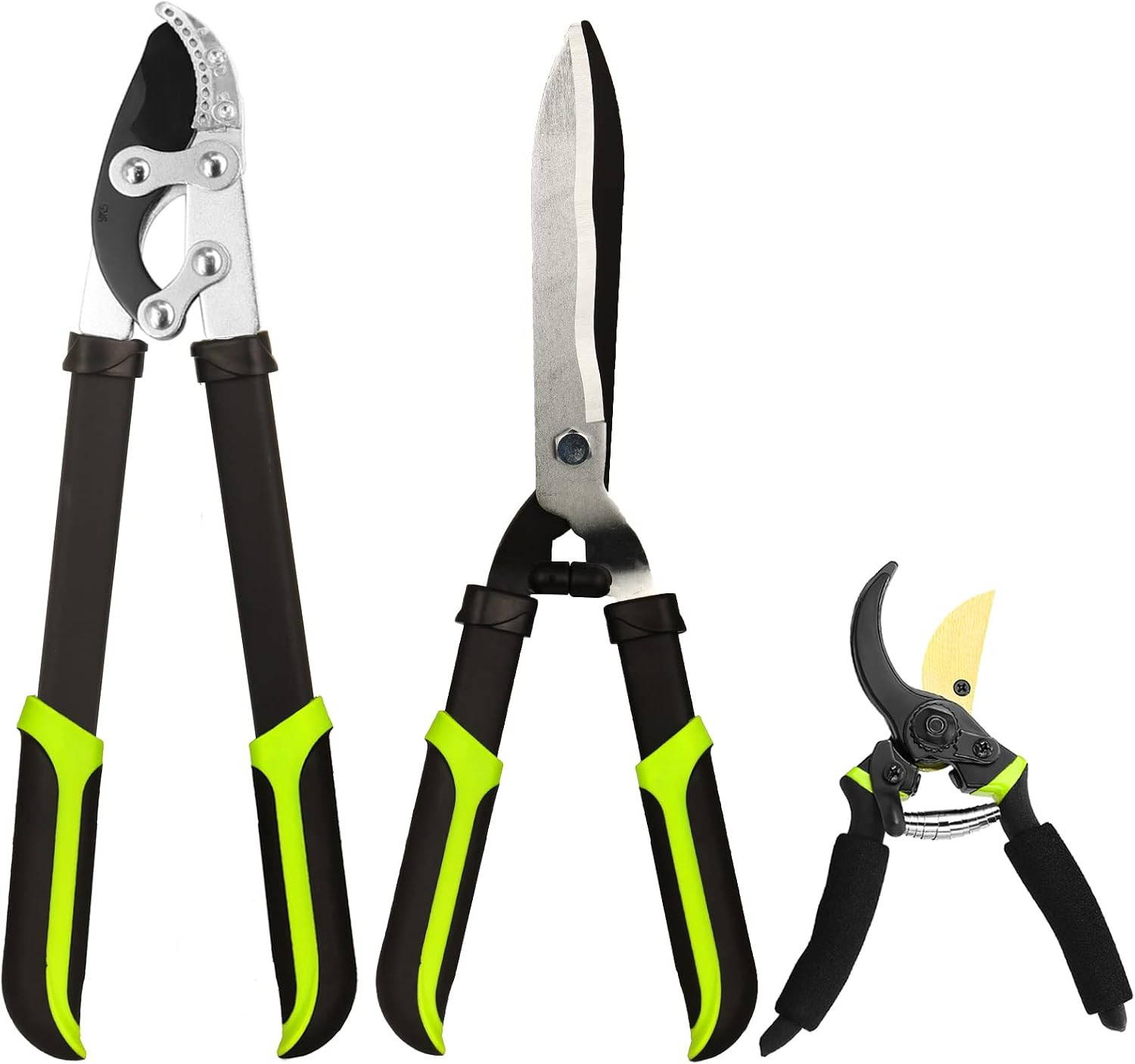 YRTSH Loppers Hedge Clippers & Pruners Combo Set 3-Piece Hedge Shears, Sharp Tree Trimmer Branch Cutter for Yard, Lawn & Garden, Professional Tree Clippers Yard Clippers for Indoor & Outdoor Gardening | Amazon (US)