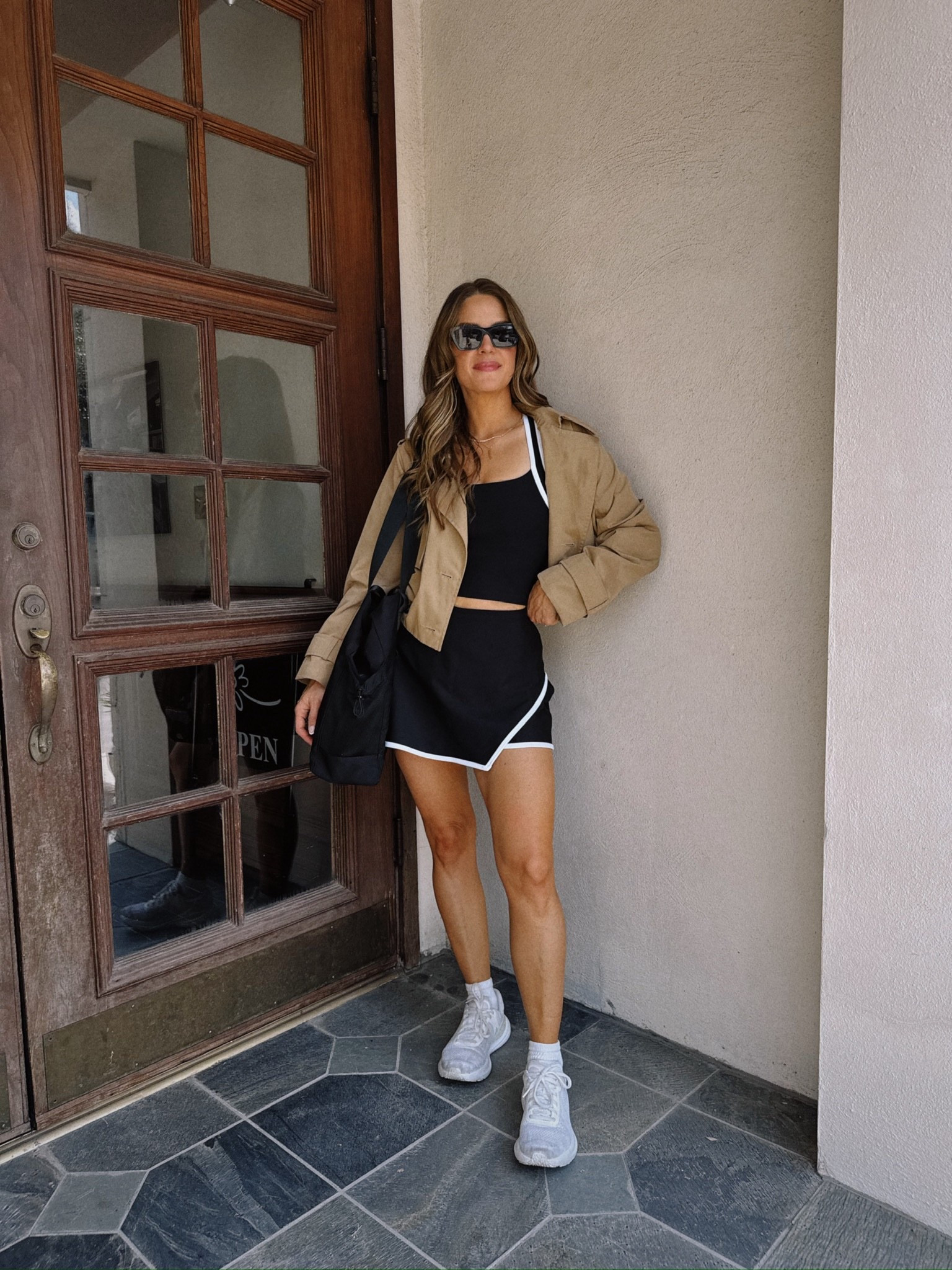 #abercrombiepartner I’m allll about easy outfits that take me from my morning workouts or walks to school drop off / errands / wfh / mom life. Elevating activewear with a few simple styling tips helps me feel more put together & this fall transitional time is my favvvv to style! I also have everything linked here with sizing info below. @abercrombie #liketkit

Top (S), Skort (S), Jacket ( S)