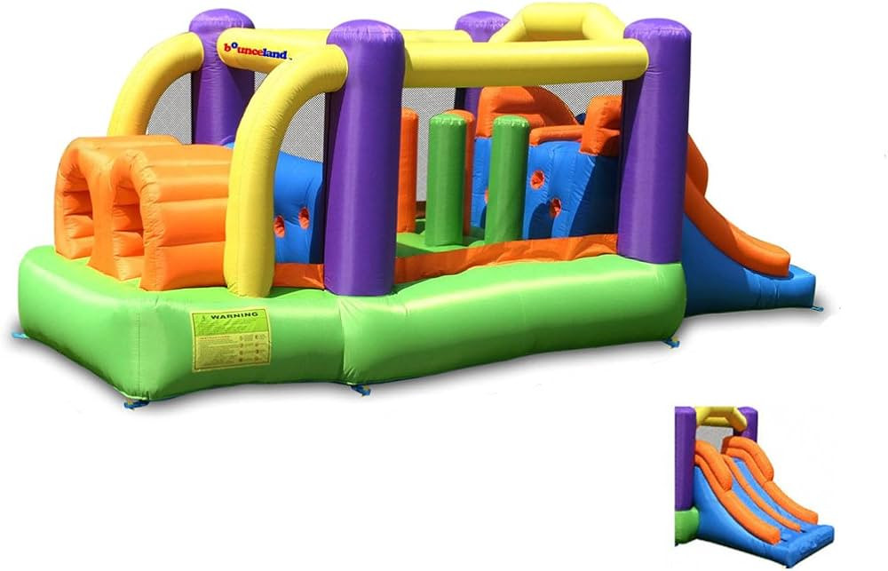 Bounceland Pro Racer Obstacle Bounce House with Dual Slides, Bounce, Climb, Slide All in One, UL ... | Amazon (US)