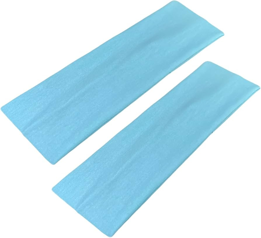 WESTEND CHOICE 7cm Wide Headbands 2 Pack Plain Stretchy Hairband Unisex Kylie Headband Bandeau Gy... | Amazon (UK)