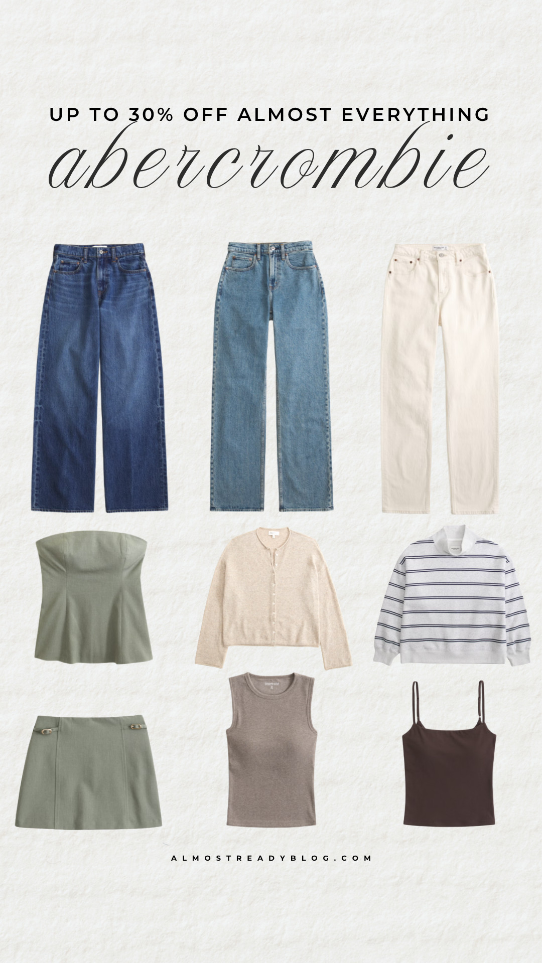 Abercrombie Up to 30% off almost everything, Abercrombie sale, Abercrombie finds, Abercrombie jeans, Abercrombie denim, fall fashion, early fall style, fall wardrobe, transitional style, fall basics, wardrobe essentials, wide leg jeans, straight leg jeans, neutral basics, fall tops, fall sweaters, cardigan sweater, mini skirt, fall outfit ideas, women’s fall fashion, fall fashion finds

#LTKOver40 #LTKSaleAlert