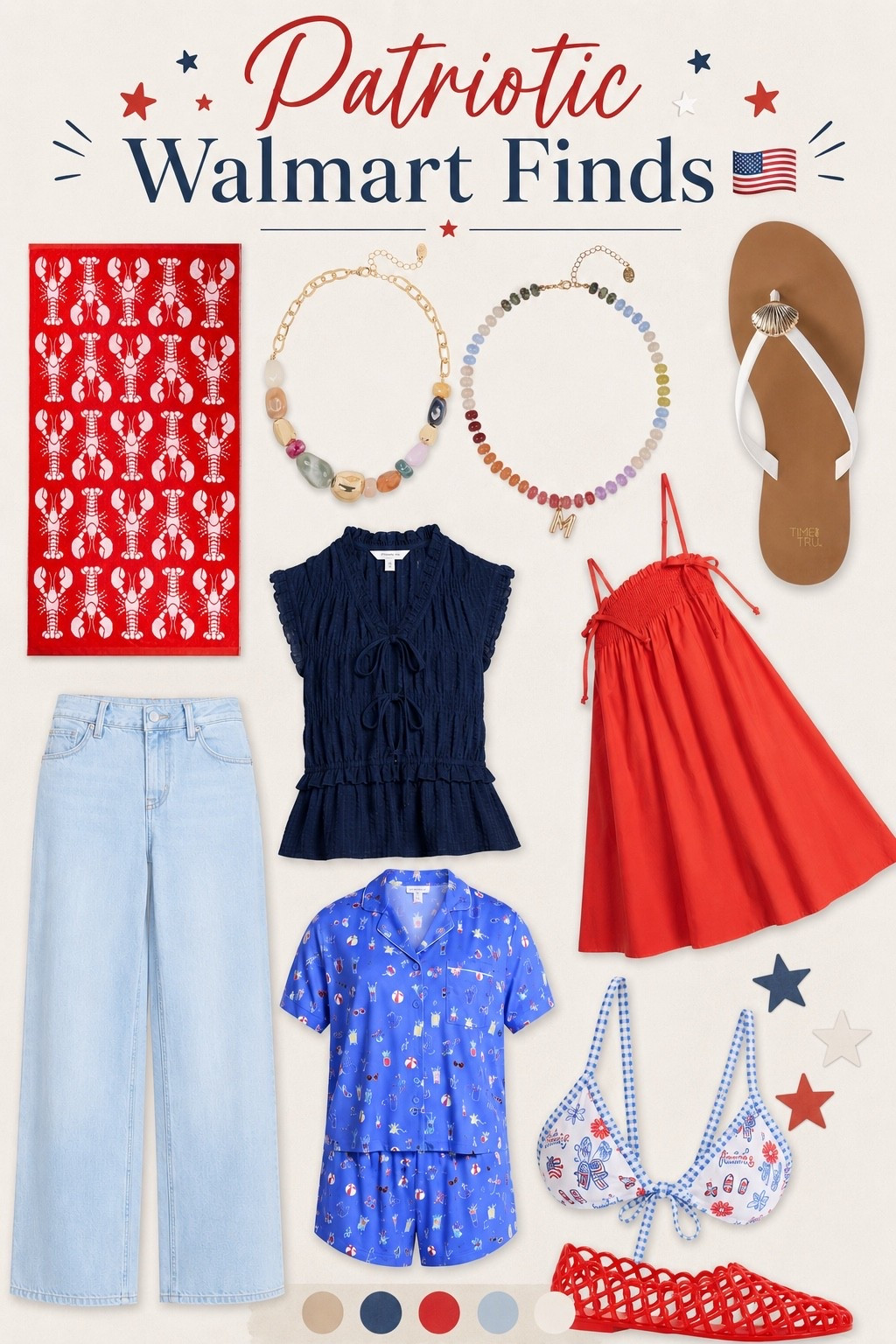 Patriotic Walmart finds that are too cute to pass up 🇺🇸❤️💙

From summer fashion and accessories to beach-ready finds, Walmart is seriously delivering this season. I rounded up some of my favorite red, white & blue pieces that are perfect for Memorial Day, the 4th of July, summer vacations, and everyday Americana style.

#WalmartFinds #PatrioticStyle #RedWhiteAndBlue #SummerStyle #AffordableFashion #WalmartFashion #FourthOfJulyStyle #SummerFinds #LTKStyle #LTKFashio

#LTKootd #LTKSeasonal #LTKgrwm
