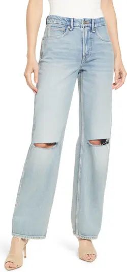 Good Classic Distressed Raw Hem Skinny Jeans | Nordstrom