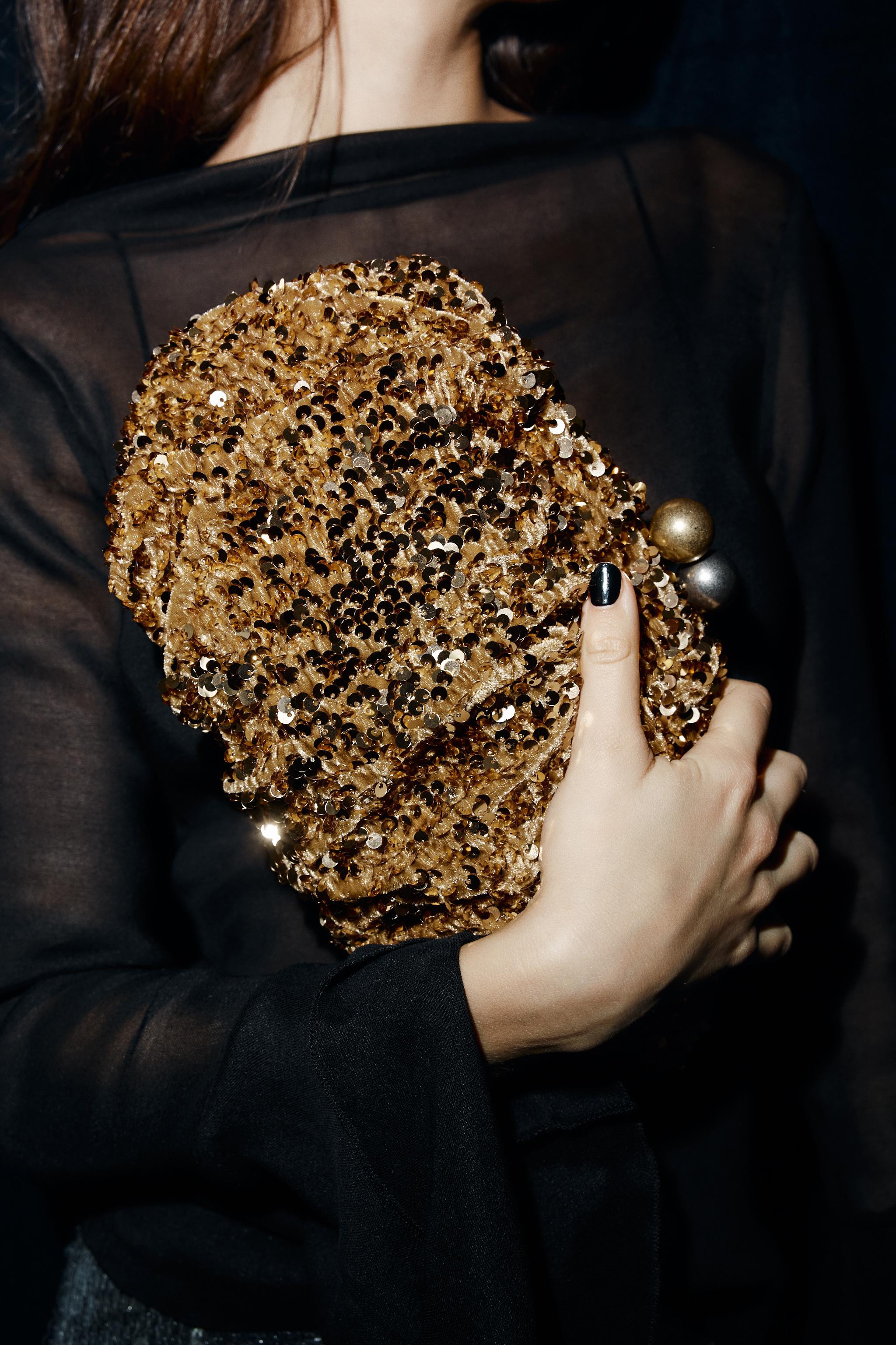 SEQUIN CLUTCH | Zara US