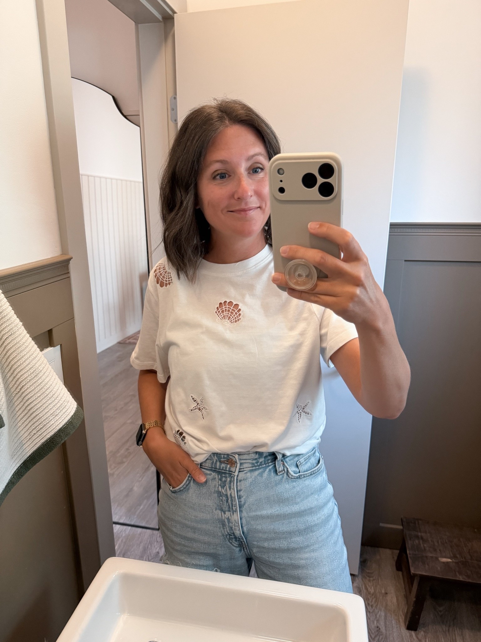This Target top looks like something you'd find in a boutique. 🤍

I love the delicate crochet detail, the classic silhouette, and how easy it is to style. It's lightweight, comfortable, and instantly makes a simple pair of jeans, denim shorts, or linen pants look more polished. Whether you're heading to brunch, on vacation, or just running errands, this is one of those versatile tops you'll wear on repeat all summer.

It has that effortless, elevated look without the boutique price tag, which is exactly the kind of find I love to share.

If you're looking for Target fashion, crochet tops, white summer tops, affordable Target clothing, vacation outfits, summer wardrobe essentials, capsule wardrobe basics, women's short-sleeve tops, casual chic outfits, and budget-friendly fashion finds, this one is such a good buy.

Linked here! 🤍

#LTKsummer #LTKstyletip #LTKmidsize