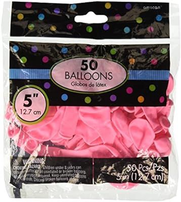 Plain Latex Balloons | New Pink | Pack of 50 | Party Decor | Amazon (US)