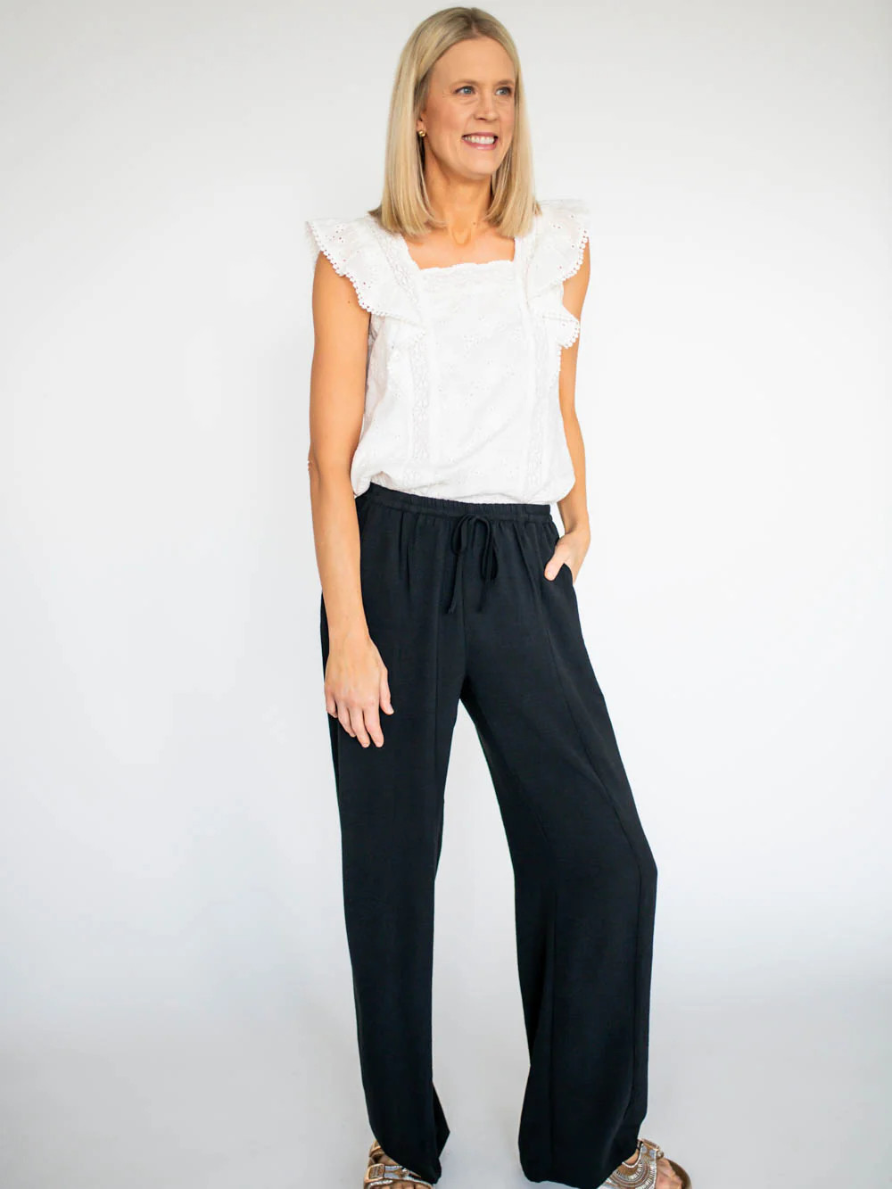Panama Long Inseam Pants for Tall Women in Black - Amalli Talli | Amalli Talli