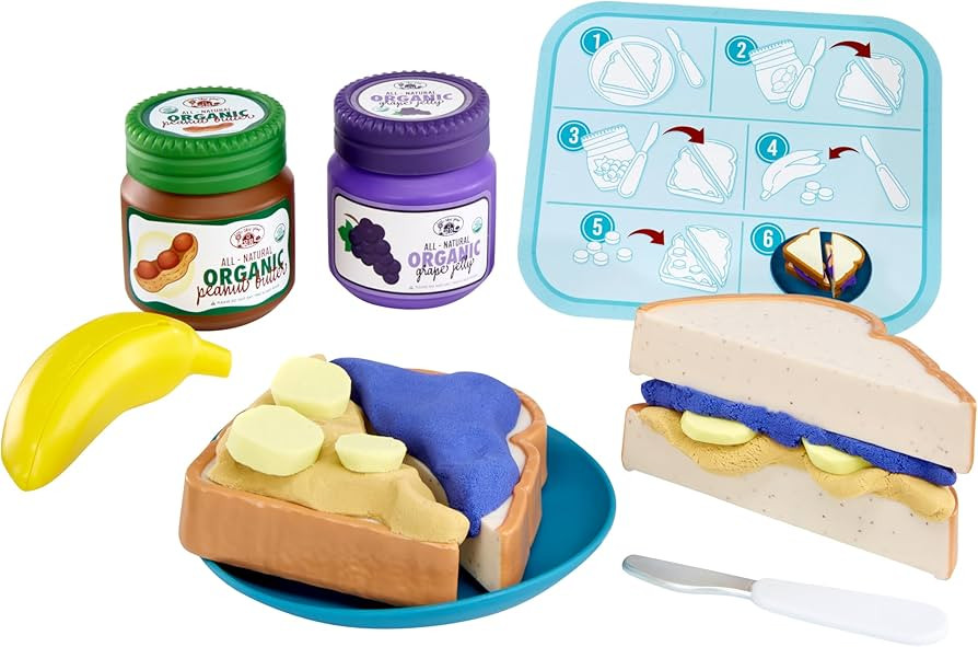Little Tikes Creative Chef Peanut Butter & Jelly Kit with Make-It Mix Play Sand, 10 Accessories, ... | Amazon (US)