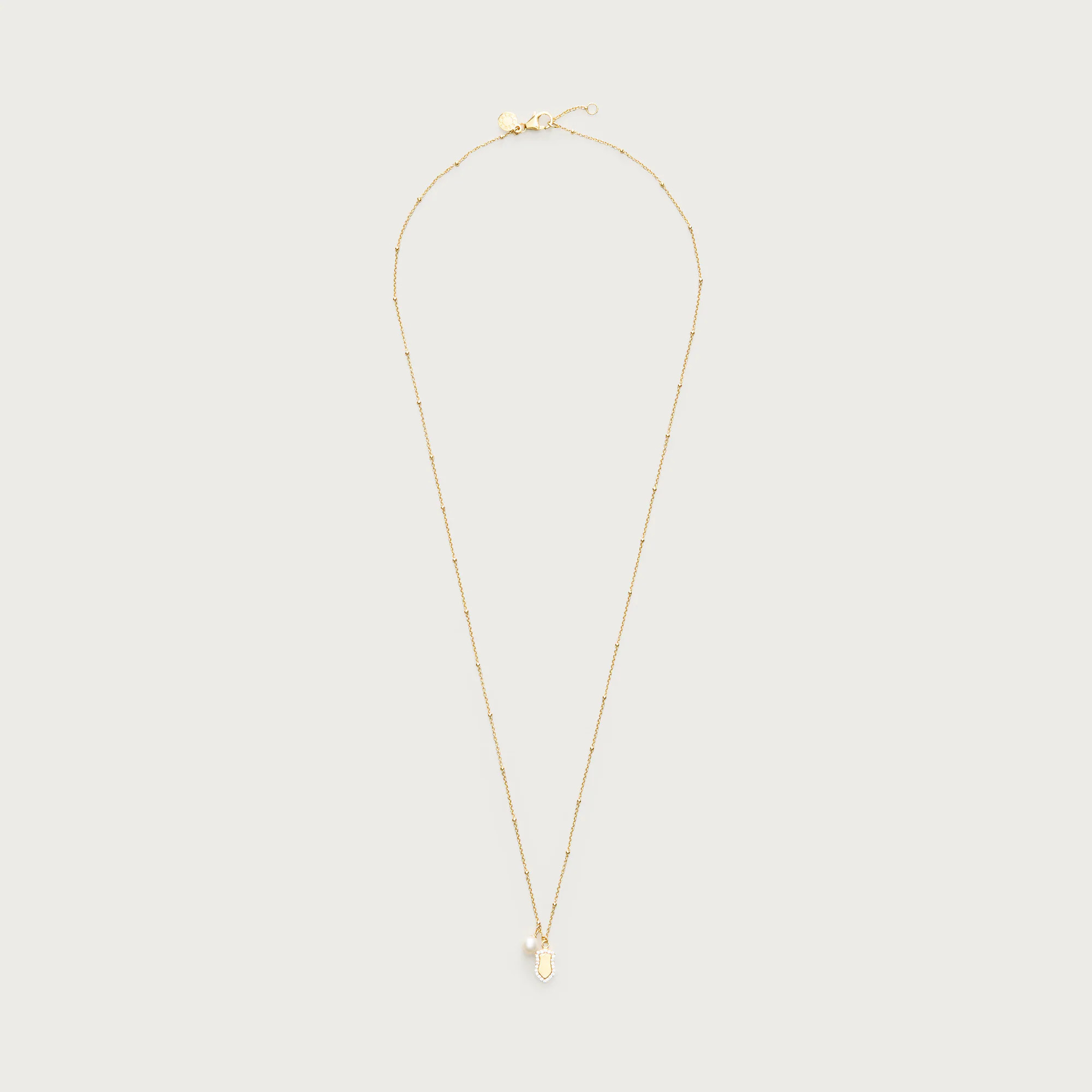 Gold vermeil freshwater pearl charm necklace | J. Crew US