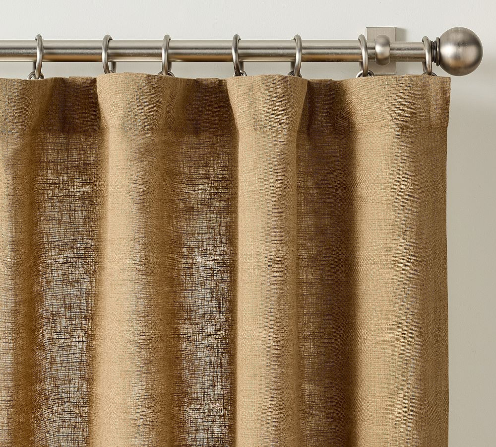 Everyday Linen Curtain, Bronze, 50"" W x 96"" L | Pottery Barn (US)