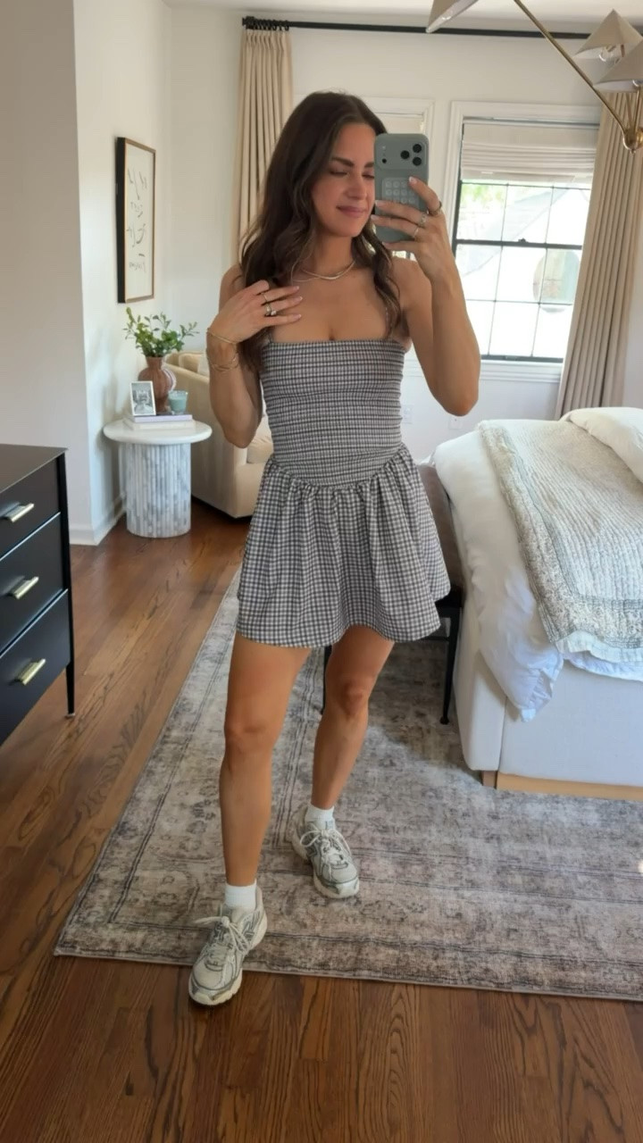 @abercrombie has the perfect activewear to take you from your daily movement to on-the-go. I will be living in activewear dresses and YPB loungewear all summer for workouts, errands, travel days, & more. Linked everything here and sizing below.

Check Layered Tank - small 
Check Dress - small 
White Dress - small 
Jumpsuit – small (could have done an XS) 
Tote Bag – one size

#LTKSaleAlert #LTKActive

#LTKSwim