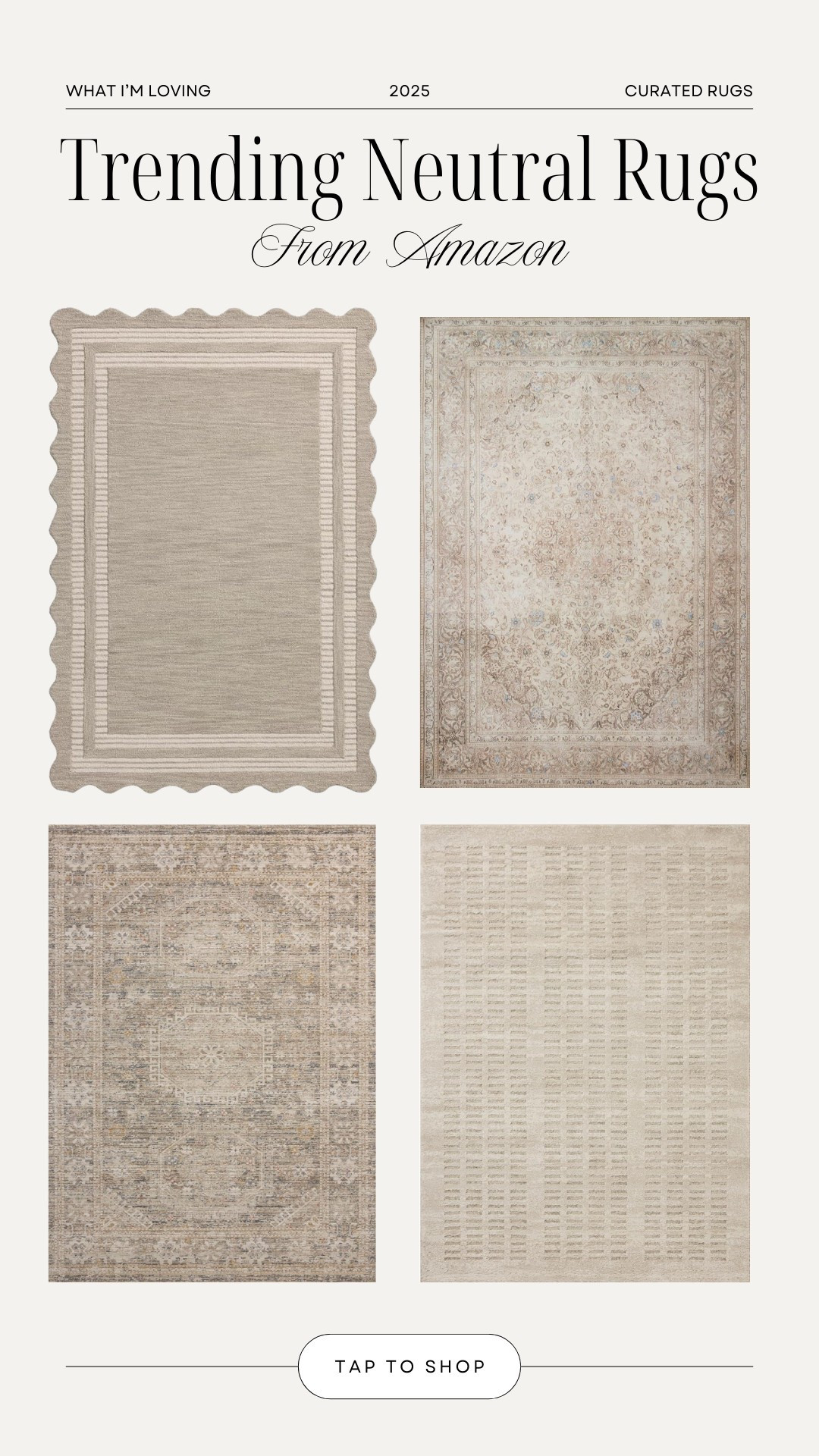 Neutral rugs that actually make a statement 🤍 Rounded up my favorite cozy, timeless picks—all from Amazon and all majorly trending right now. These give your space that effortless, pulled-together feel! #neutralhome #amazonfinds #ruggoals

#LTKHome #LTKSaleAlert