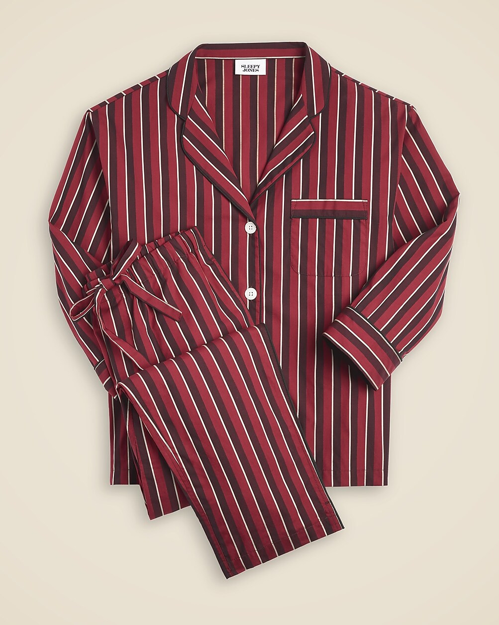 Sleepy Jones women's Marina pajama set in shadow stripe | J. Crew US