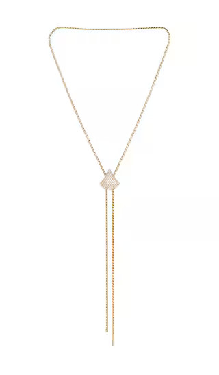 Lariat Necklace in Clear & Gold | Revolve Clothing (Global)