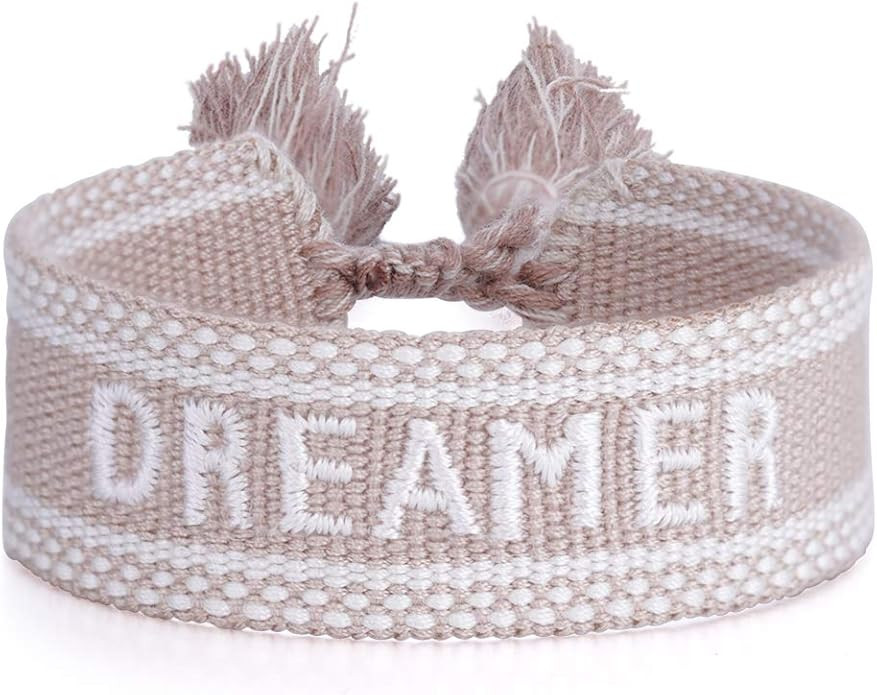 ASTOFLI Woven Friendship Wrap Bracelet Knitted Word Lucky Bracelets Braided Geometric Pattern for... | Amazon (US)