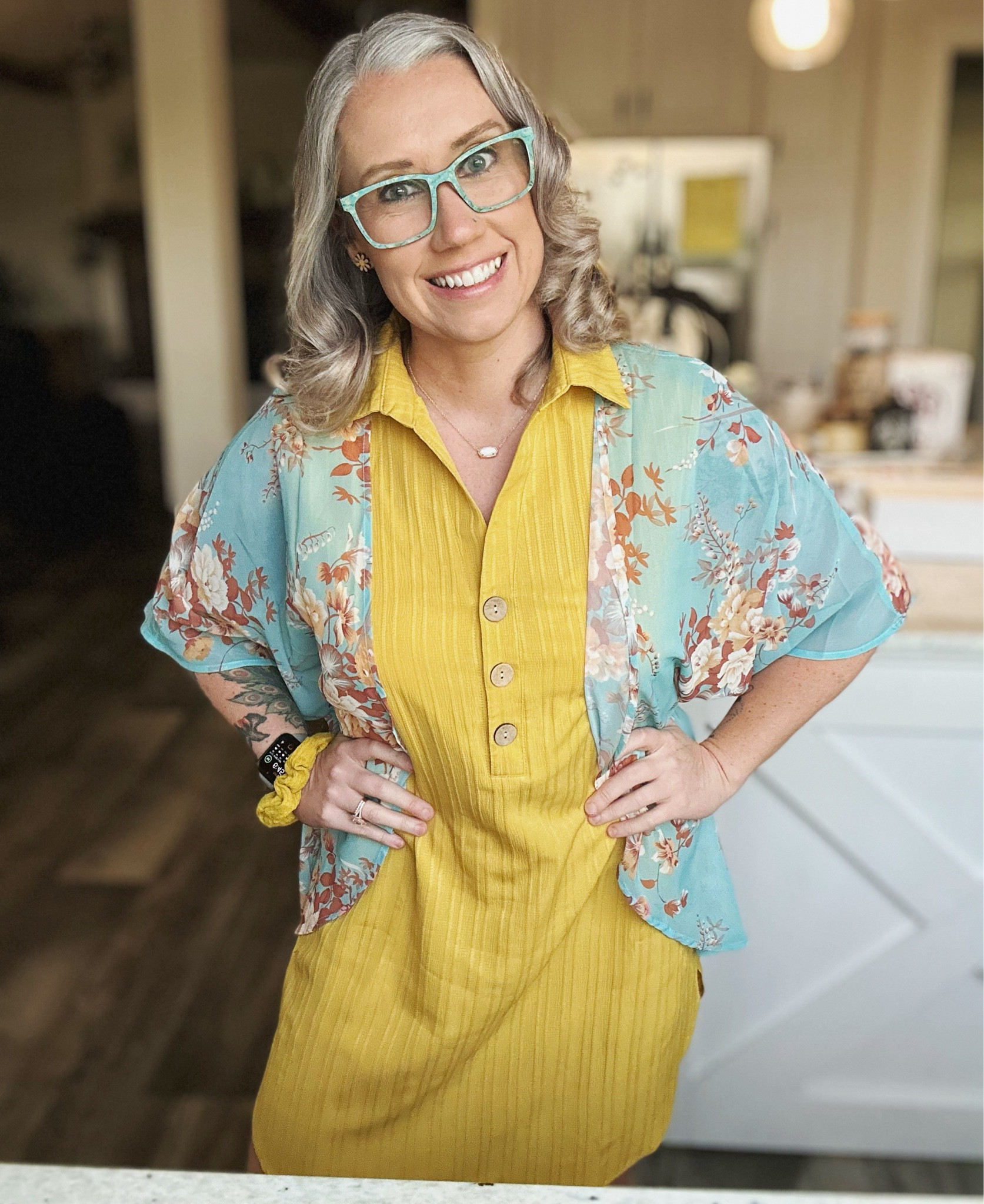 Dress SHEIN - I bought a medium thinking it wouldn’t have any stretch, but should’ve done my normal small. 

Cardigan Amazon - this is a small  

#LTKworkwear