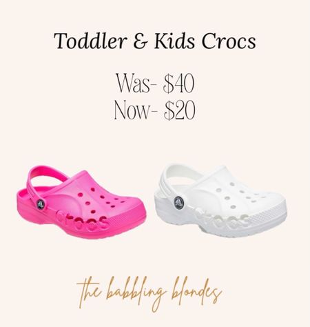 Kids croc sale! Kids shoes, kids deals, toddler shoes 

#LTKKids #LTKSaleAlert #LTKFindsUnder50