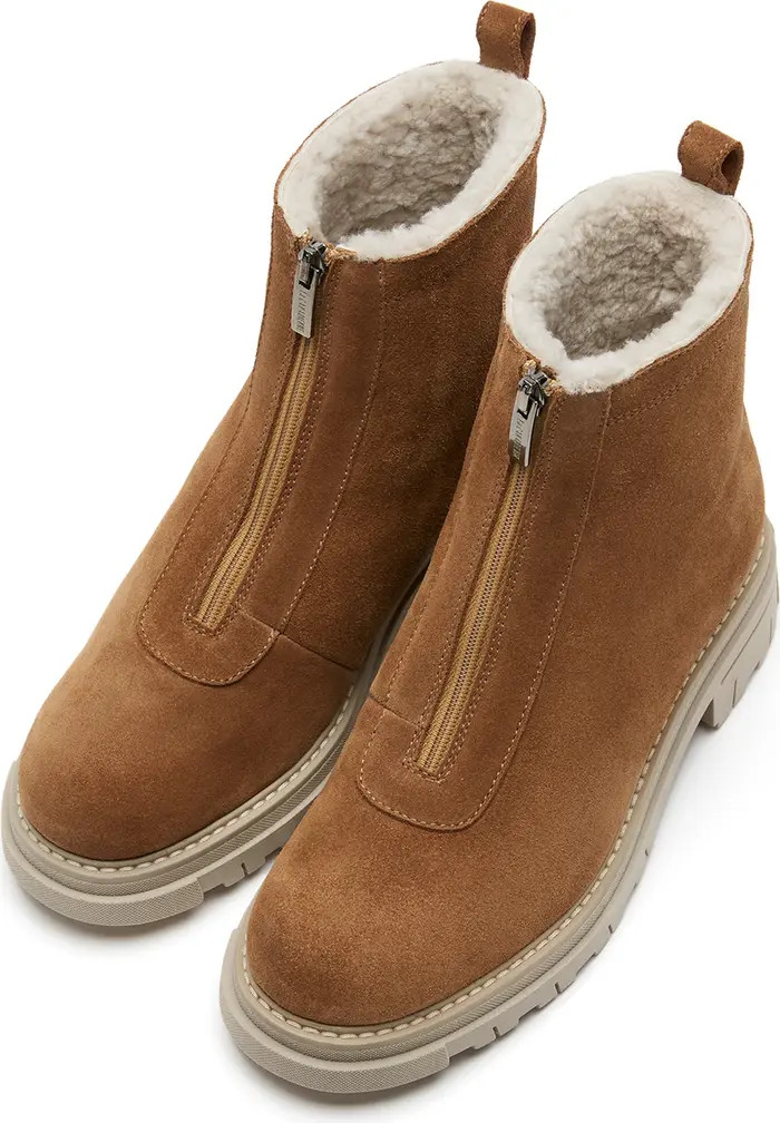 Delta Genuine Shearling Lined City Dry™ Waterproof Bootie (Women) | Nordstrom