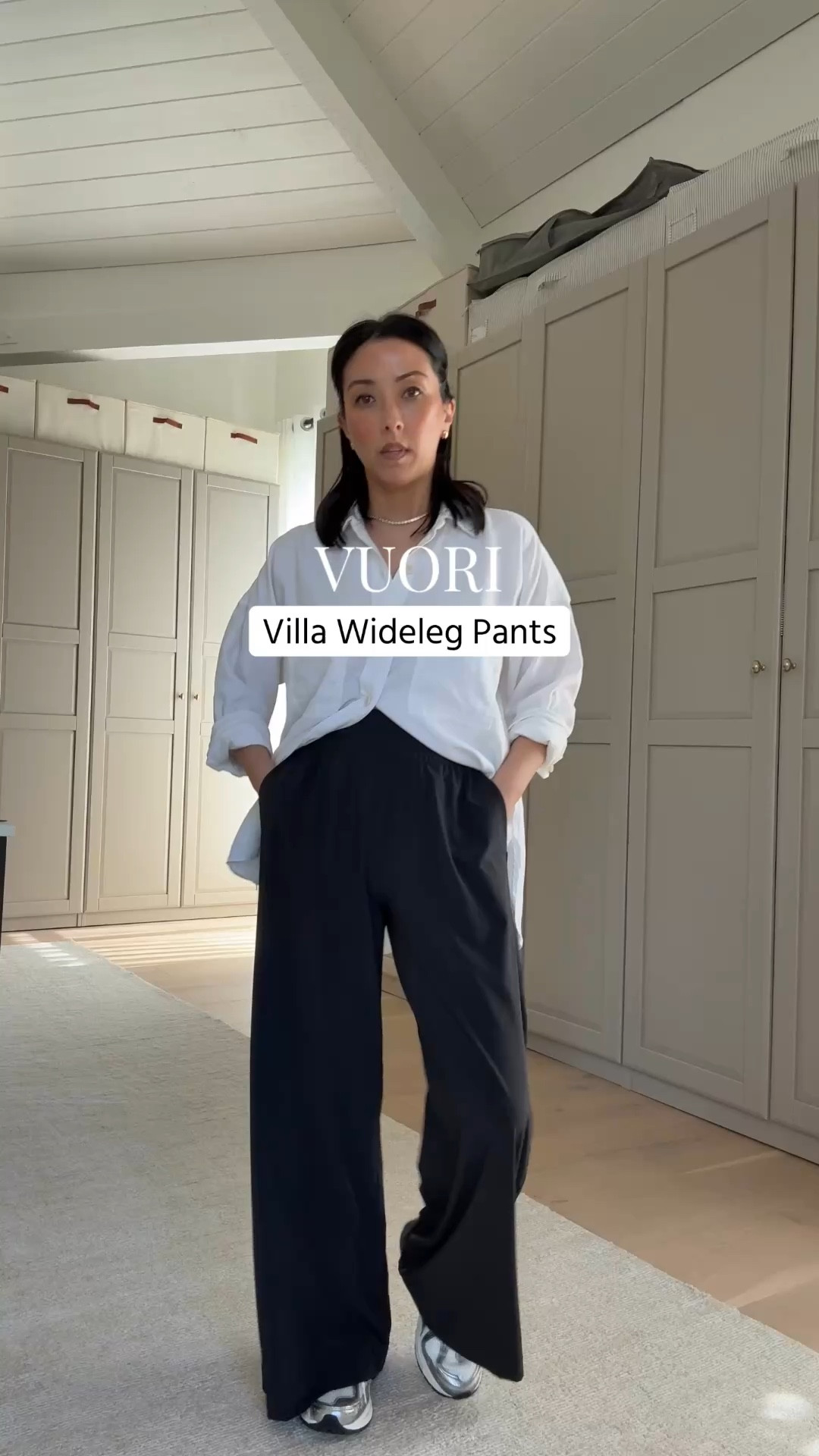 Villa Wideleg pants from Vuori. More of a true wide leg silhouette. Material is wrinkle resistant and silky soft. 

Villa wideleg short small
White button up small

#LTKPetite