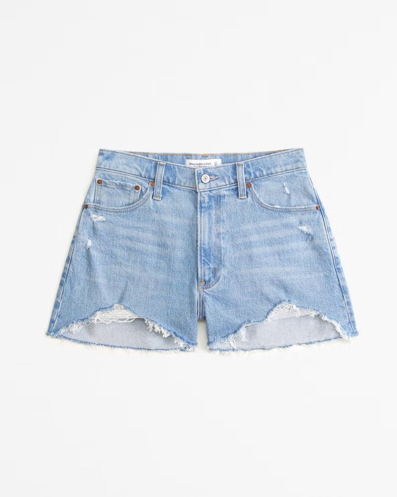 Women's Curve Love High Rise 4" Mom Short | Women's Bottoms | Abercrombie.com | Abercrombie & Fitch (US)