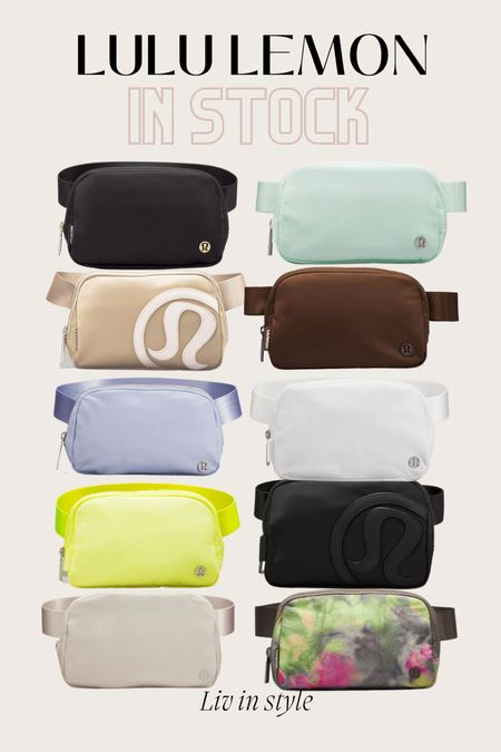 Lulu lemon belt bags in stock
In 16 colors! 



#LTKFind #LTKunder50 #LTKfit