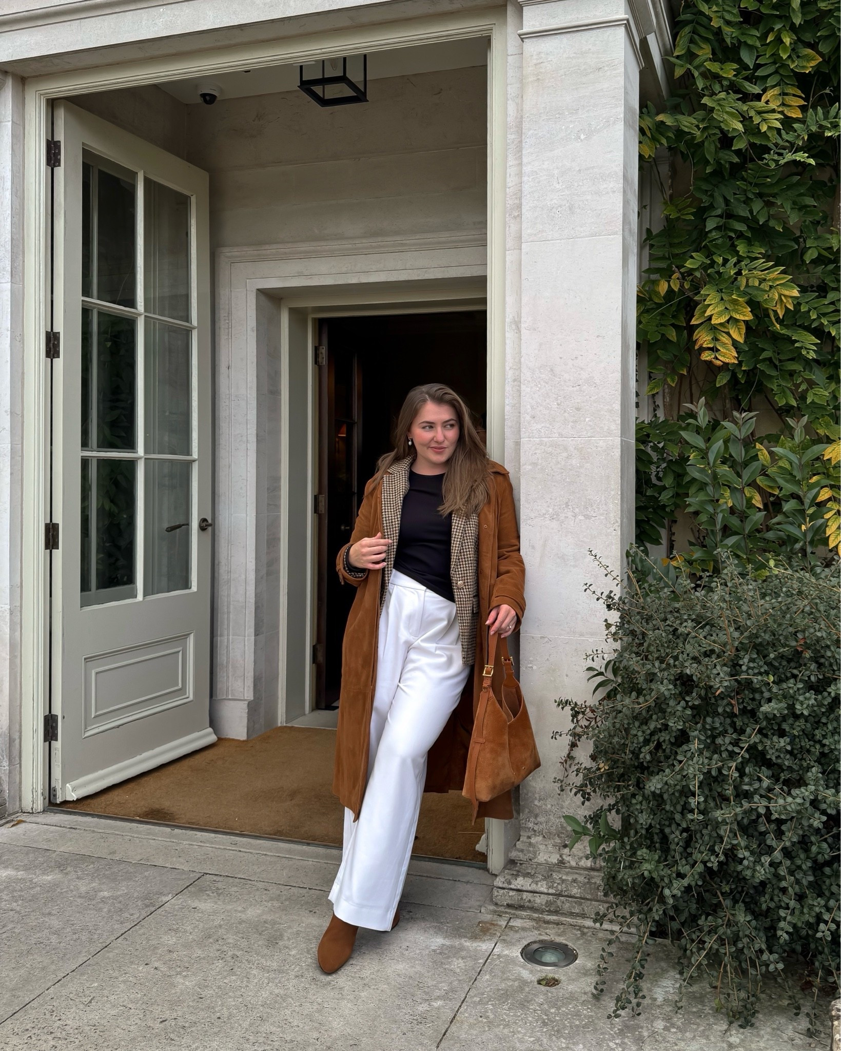 Autumn styling - suede trench coat