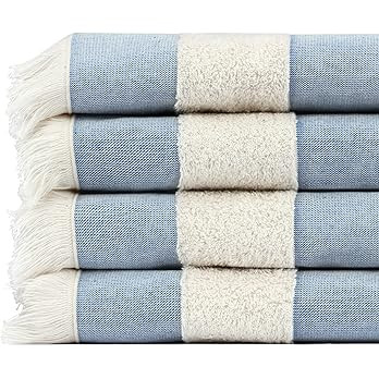Black & White Brands Set of 4 Turkish Beach/Pool Towels. 100% Organic Turkish Cotton, Stylish and... | Amazon (US)