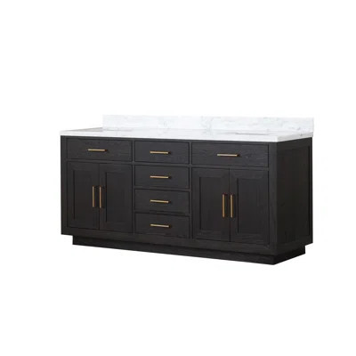 Double Bath Vanity 22 in. D, with Carrara Marble Top | Wayfair North America