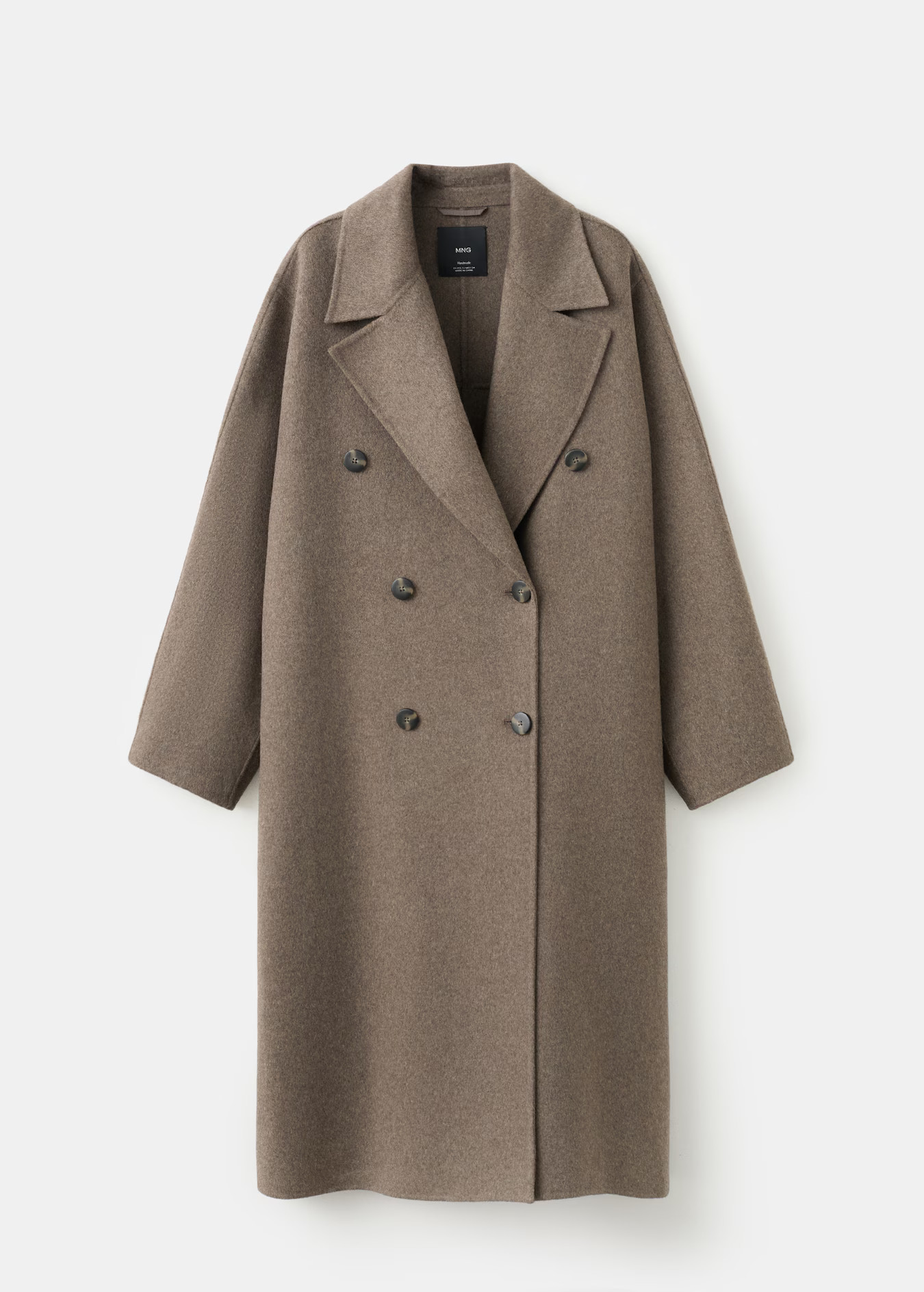 Handmade oversized wool coat - Women | MANGO United Kingdom | MANGO (UK)