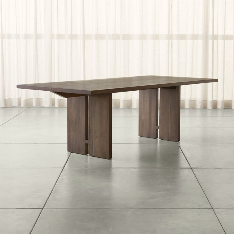 Monarch 92" Shiitake Dining Table + Reviews | Crate & Barrel | Crate & Barrel