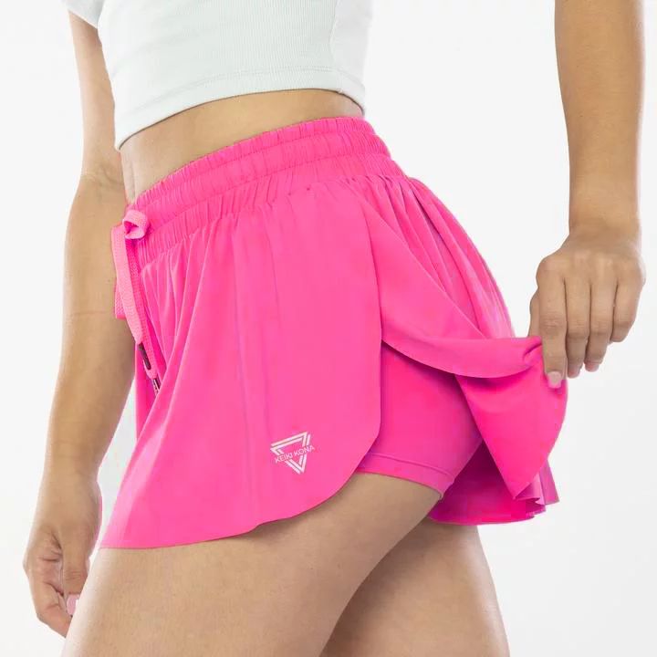 Keiki Kona 2in1 Flowy Fitness Shorts, Bright Pink S - Walmart.com | Walmart (US)