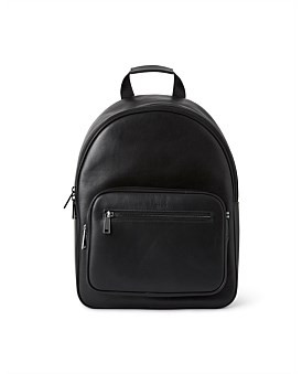 David Jones Marcs Men Colin Leather Backpack in Black | David Jones (Australia & New Zealand)