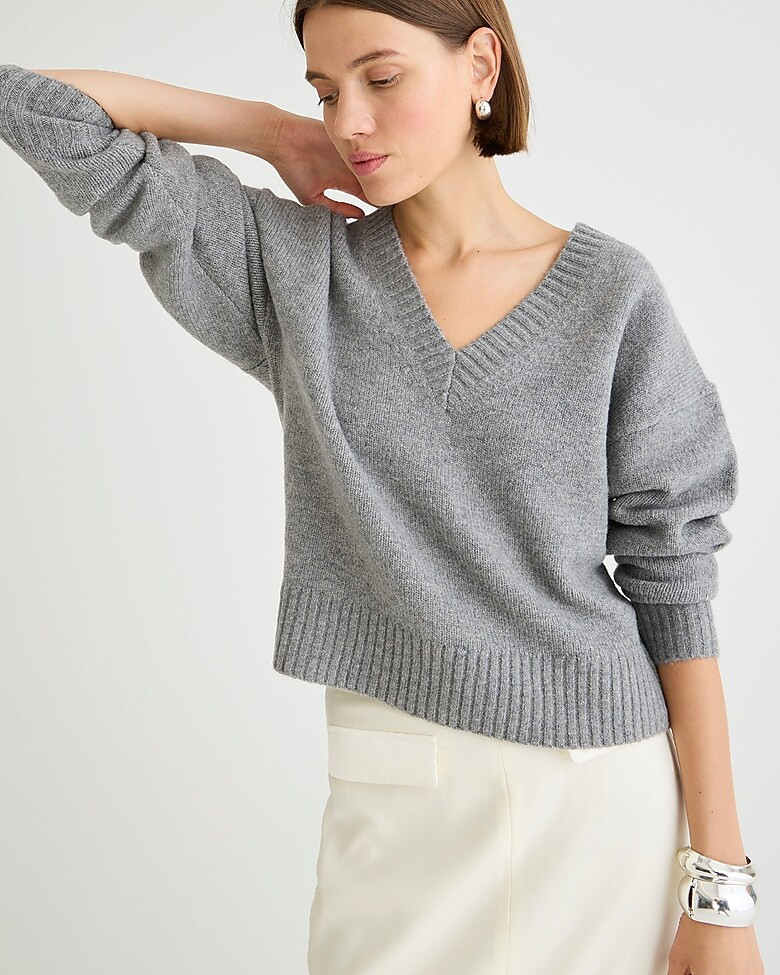 Relaxed V-neck pullover sweater | J. Crew US