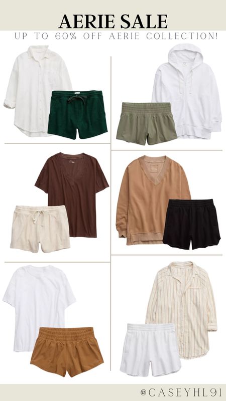 Get up to 60% off these tops and shorts from Aerie! Perfect loungewear options for Summer! 

#LTKsalealert #LTKfindsunder100 #LTKfindsunder50