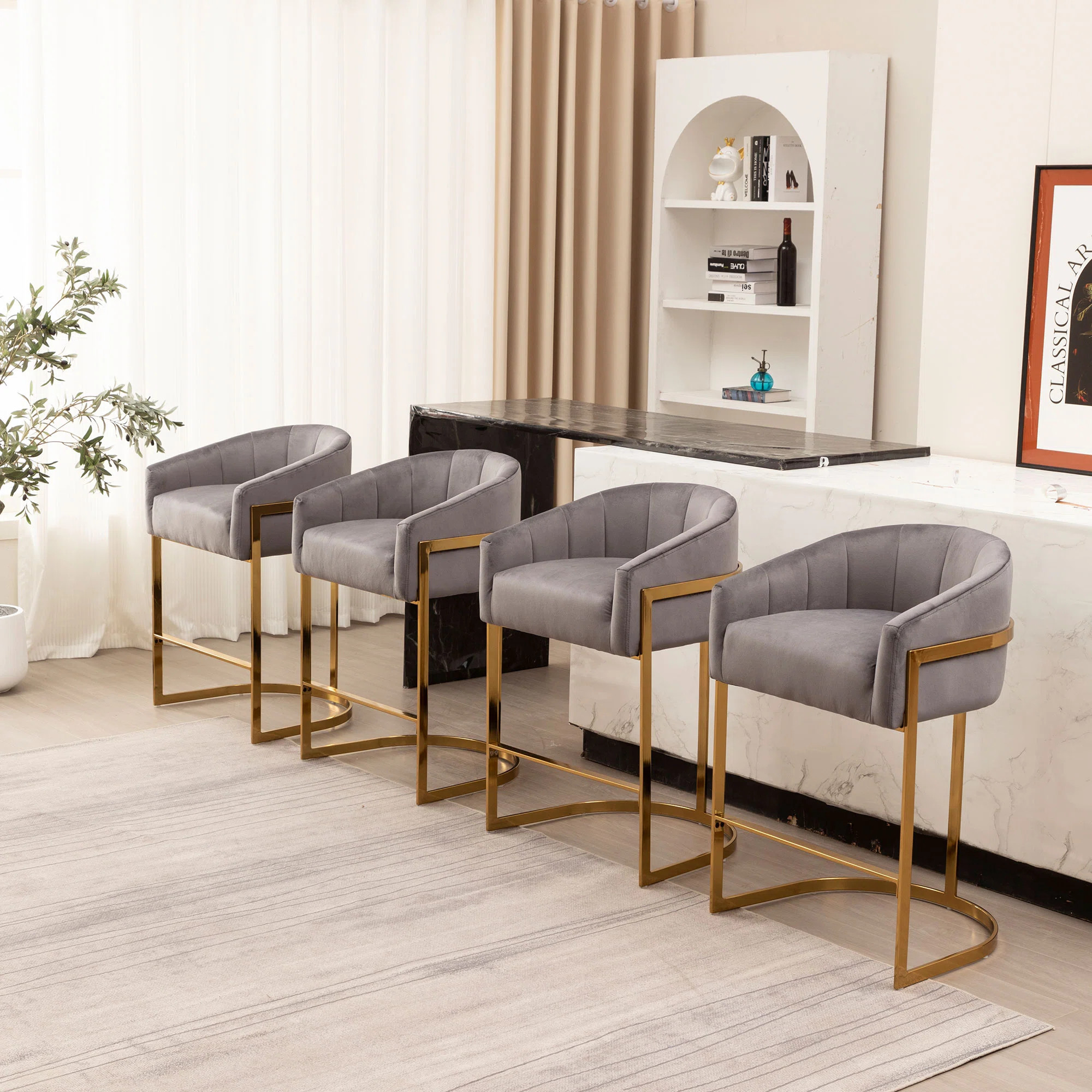 Mercer41 Johnnice Upholstered 27'' Counter Stool with Metal Frame & Reviews - Wayfair Canada | Wayfair North America