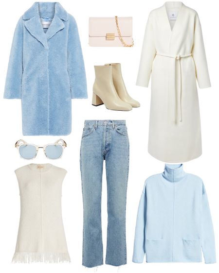 Blue turtleneck & coat on sale, and the white fringe sweater is in my cart! ❄️



White Ankle Boots, Blue Sweater, Anine Bing Coat, White Wool Coat, White and Blue Outfit, Sleeveless Sweater, Fringe Sweater, AGOLDE Straight Leg Jeans, Blue Winter Coat, White Crossbody Bag

#LTKSeasonal #LTKstyletip