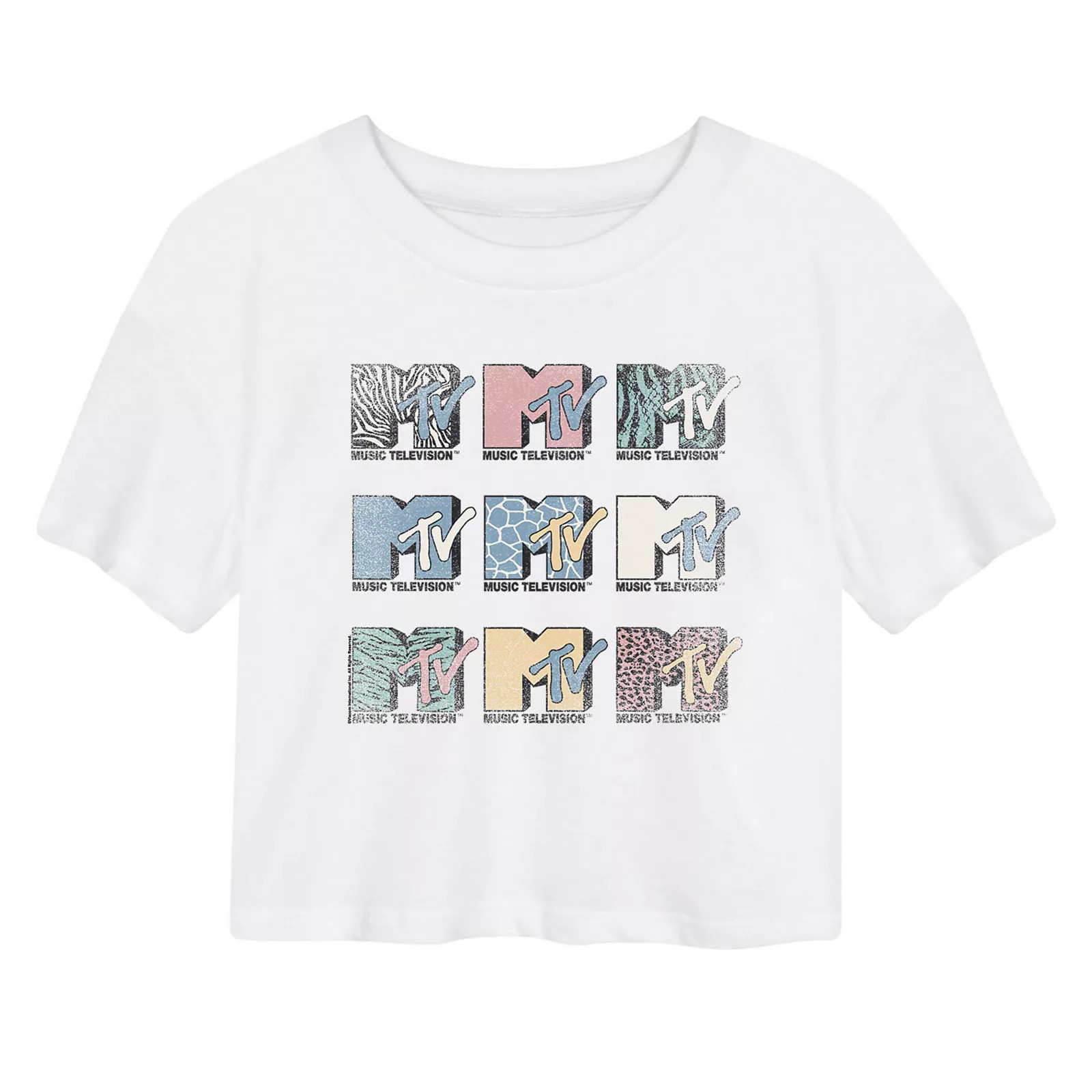 Juniors' MTV 9 Cropped Tee, Girl's, Size: XL, White | Kohl's