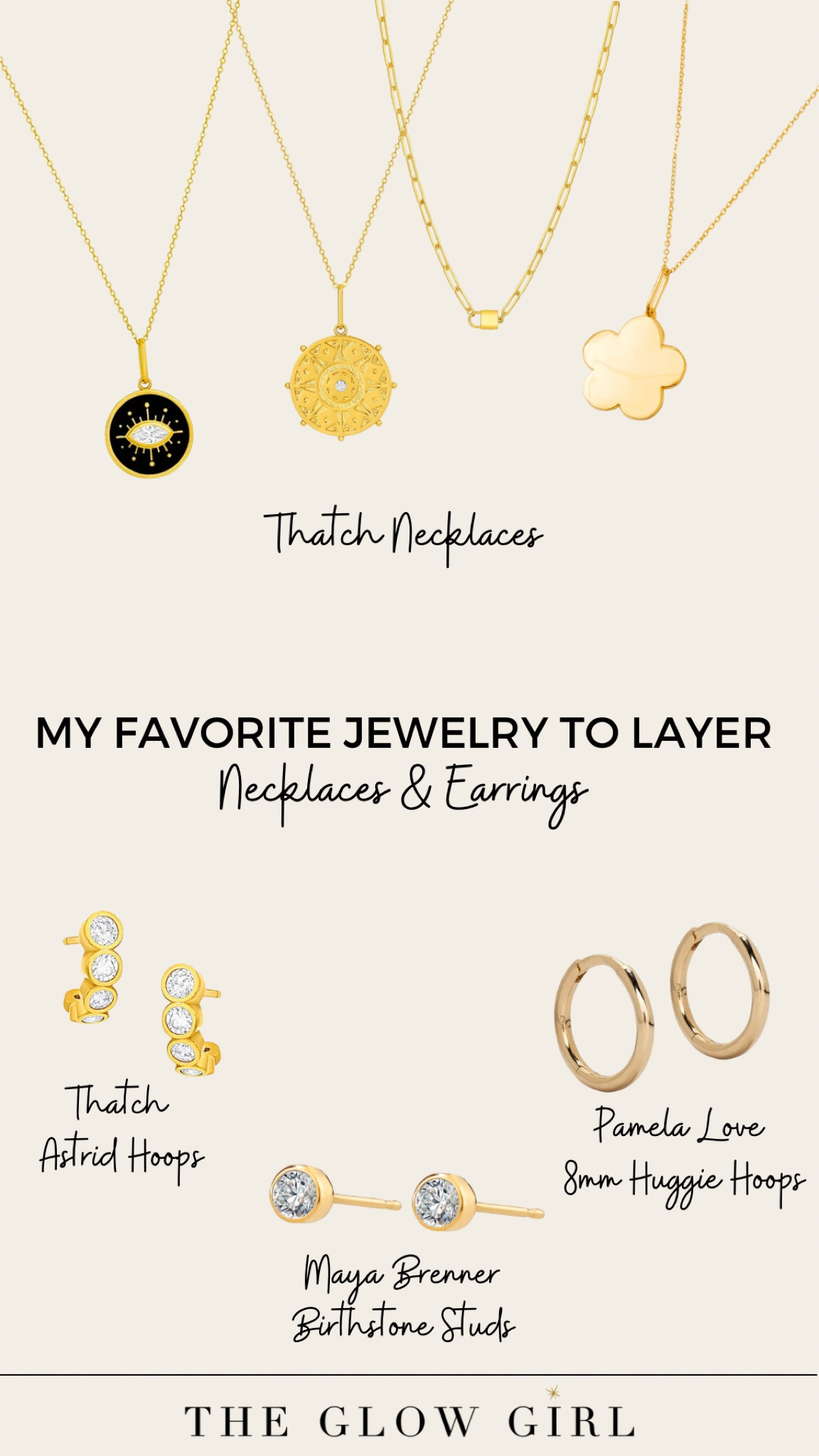 The most important thing to remember when creating a stacked look is for it to be uneven when it comes to your rings, earrings and bracelets. So 2 or 3 rings in one hand, and one in the other. For the necklaces, they just need to be staggered at different lengths.

Jewelry Layering 101
*✨Necklaces: Textures can be blended and mixed.
Look for chains from dainty looks to chunky links.
Braided, cable, herringbone all work together beautifully. It looks best to stagger necklaces and wear them at different lengths.

* Earrings: I love wearing huggies in varying sizes and styles like small diamond hoops mixed and finishing with a single diamond stud. Multiple piercings make it easier to showcase a stacked look! There are ways to fake it with cuffs and earrings that have flared settings too.

#LTKJewelry #Necklaces #Earrings #LTKAccessories

#LTKstyletip #LTKover40