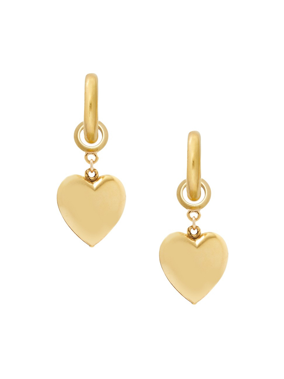Women's Barbie Antique 24K Gold-Plated Heart Huggie Hoop Earrings - Gold | Saks Fifth Avenue
