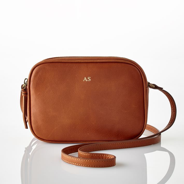 The Essential Crossbody, Camel, Leather | Mark and Graham