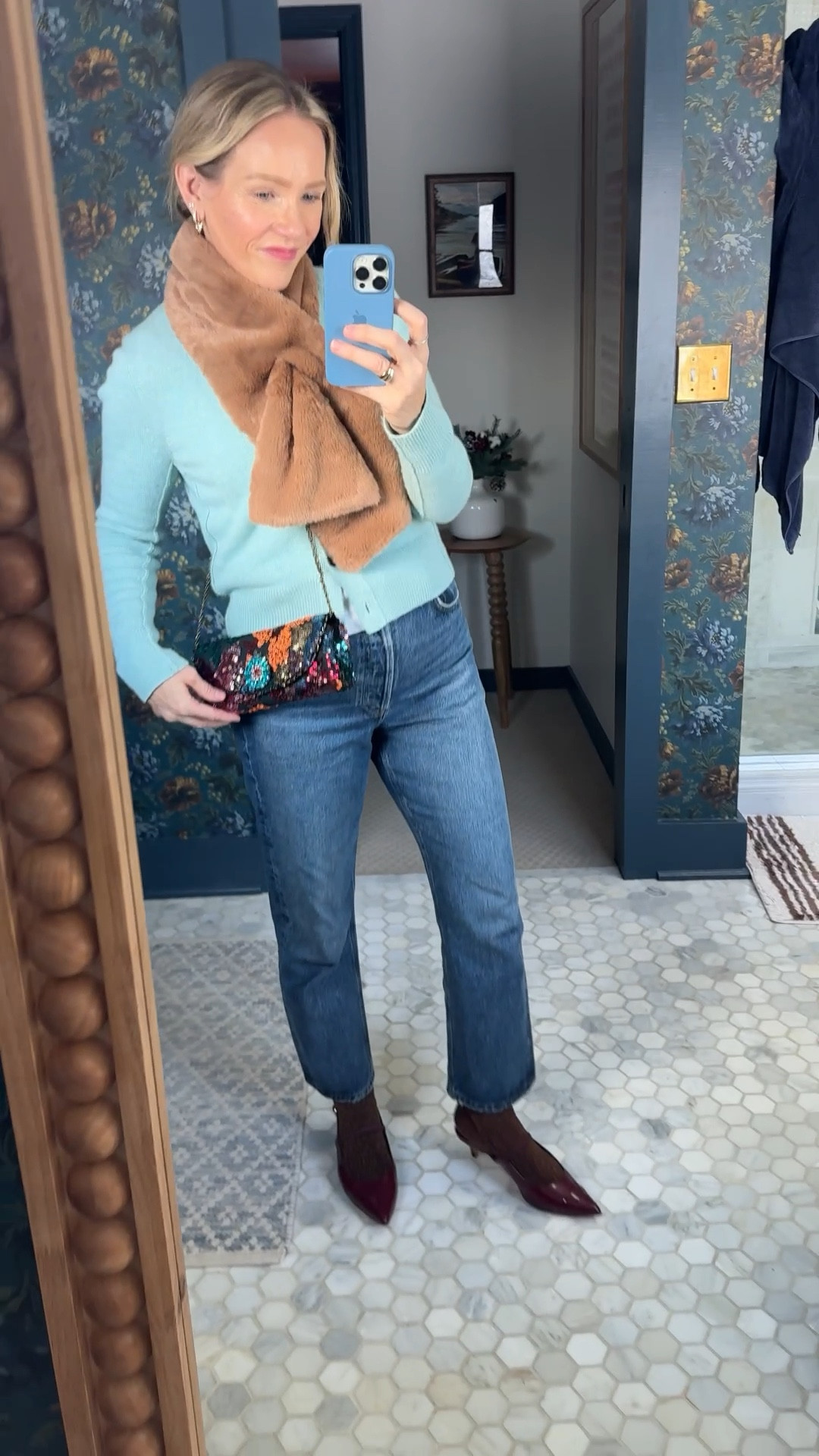 Wearing my regular size 4 in this perfect Holiday & New Year’s party dress ~ not too fitted and very comfortable. 5’3” for length. Linked more favorites including the matching bag, adorable brooch, scarf and more party styles & gift ideas from @johnnywas #JohnnyWas #ad #JohnnyWasHere @Shop.LTK #liketkit

#LTKOver40 #LTKHoliday #LTKootd