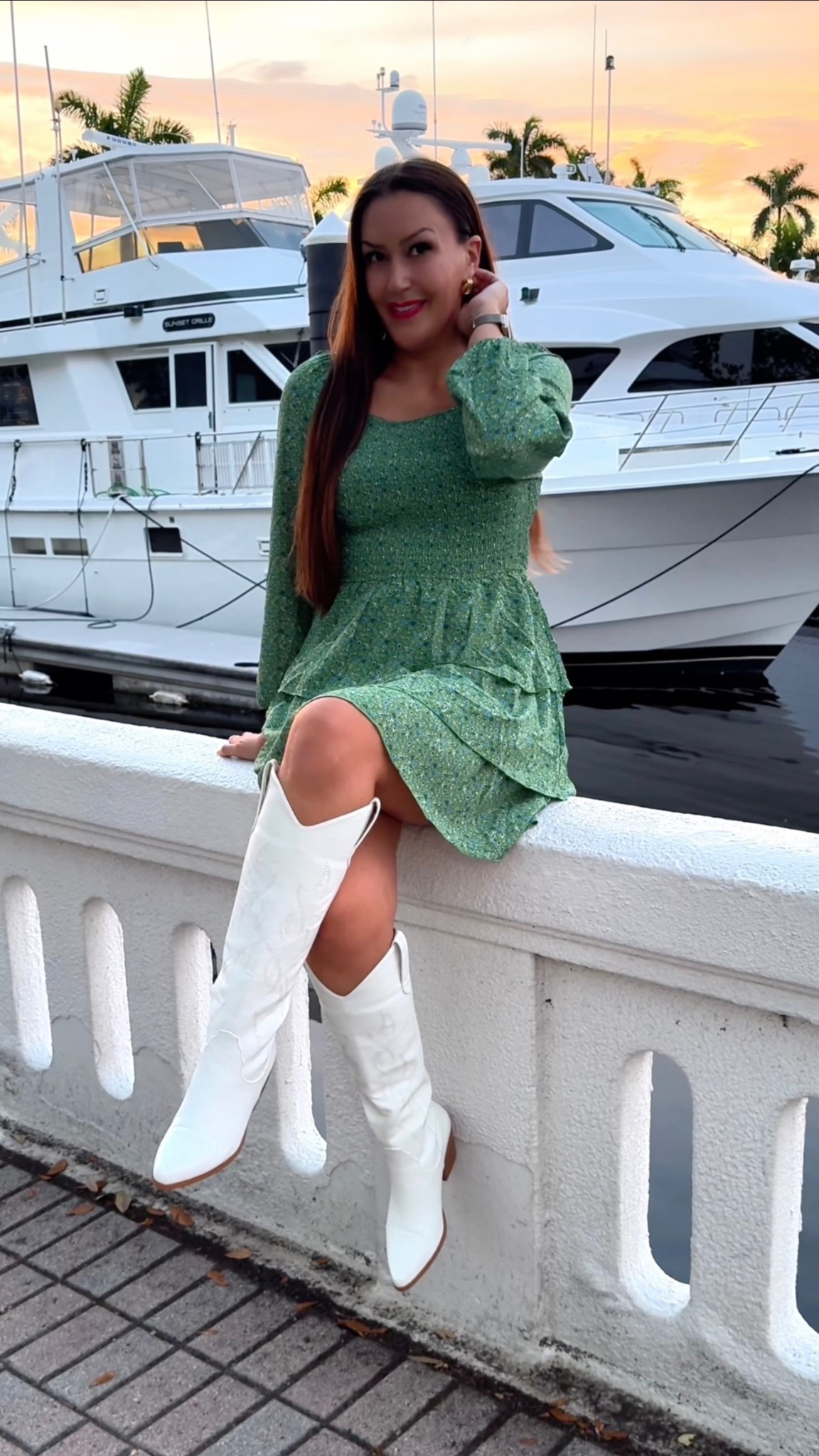 tell me you’re in your “main character era” without telling me you’re in your main character era 😆🙌 girly, this is your reminder that you’re allowed to wear the pretty dress just because — not only when there’s a fancy event on the calendar.

this green tiered dress is one of those pieces that makes you feel put together with zero effort. the fabric has stretch through the bust and arms (pear-shaped girls, you will love this), and the flowy skirt gives room where you need it most. and pairing it with white boots? that’s how you take a simple dress and turn it into a whole moment 🤌✨ you buy clothes to fit your body, not the other way around — always.

I’m 5’6” wearing size small (TTS) in the dress, size 8 (TTS) in the boots.

which color dress do you want this style in next? 💚🫶👢

#LTKstorytime #LTKSeasonal #LTKdayinmylife