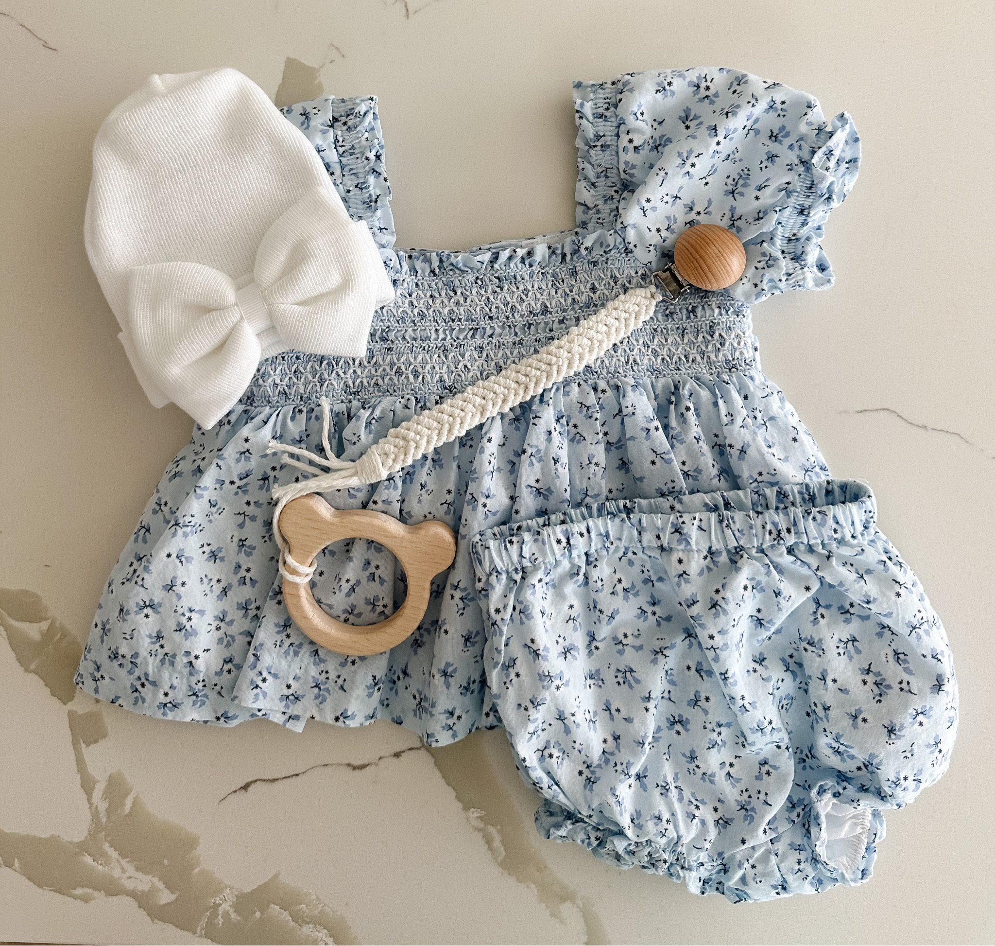 Baby blue smocked baby set for baby girl! Love this summer outfit because of the dress and bloomies. Super cute on and is the perfect summertime outfit! On sale for 20% off

#LTKbaby #LTKstyletip #LTKsalealert