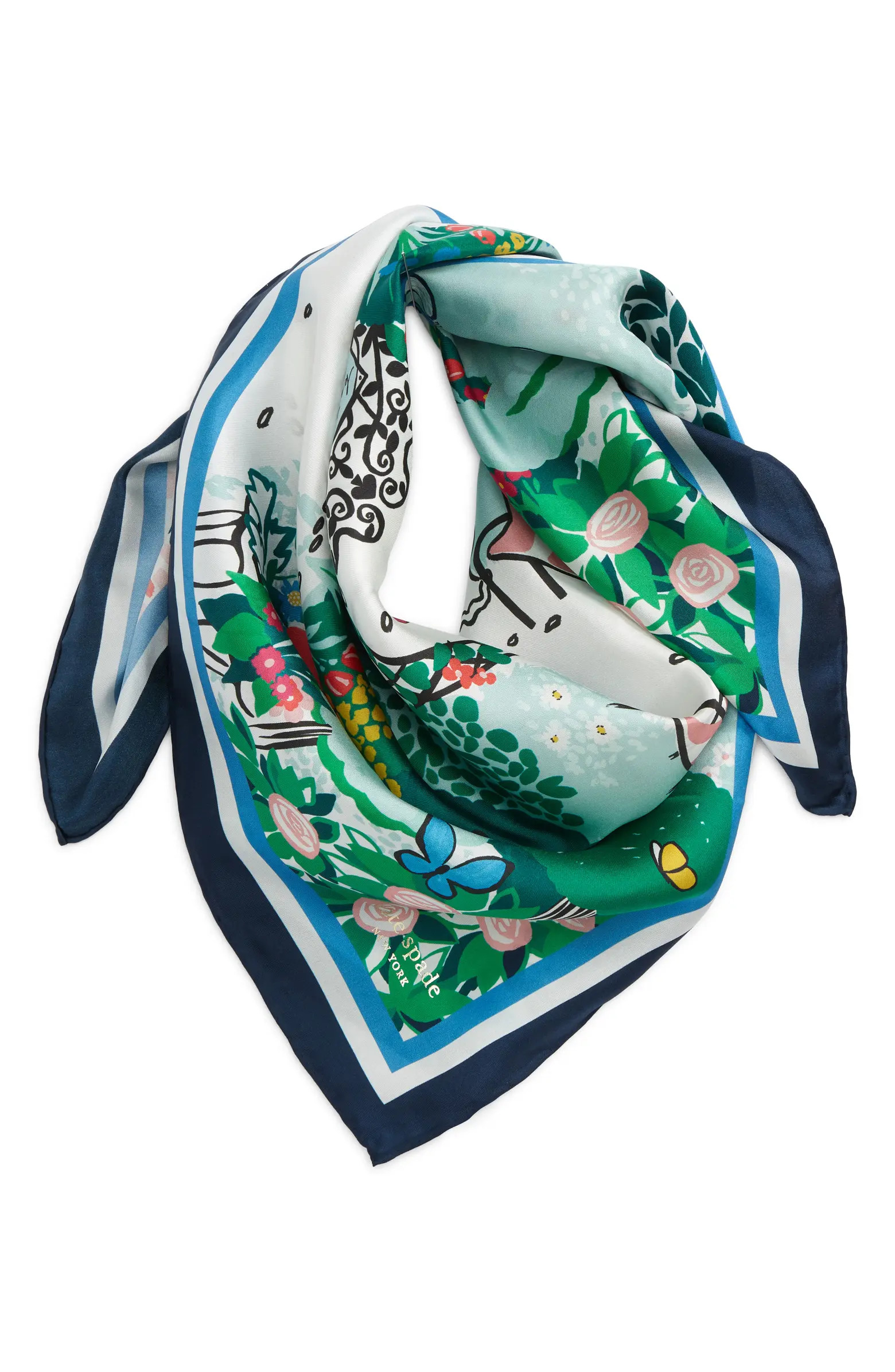 garden party square silk scarf | Nordstrom