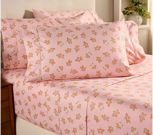 Home Reflections Double Brushed Holiday Icon Sheet Set - QVC.com | QVC