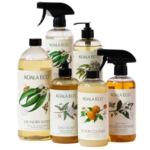 Koala Eco, Home Collection, Includes Dish Soap, Hand Wash, Body Wash, Floor Cleaner, Kitchen Cleaner, Bathroom Cleaner - All Made with Essential Oils (6 Pack) | Amazon (US)