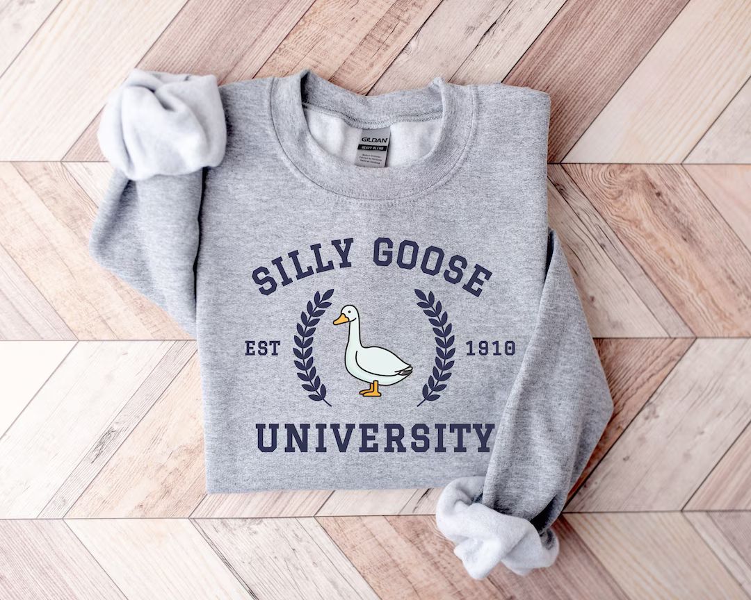 Silly Goose University Crewneck Sweatshirtunisex Silly Goose - Etsy | Etsy (US)